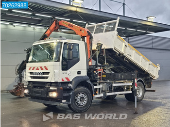 Kipper, Autokran Iveco Trakker 310 4X2 Palfinger PK12000 Kran 2-way Tipper Manual Euro 4: das Bild 4