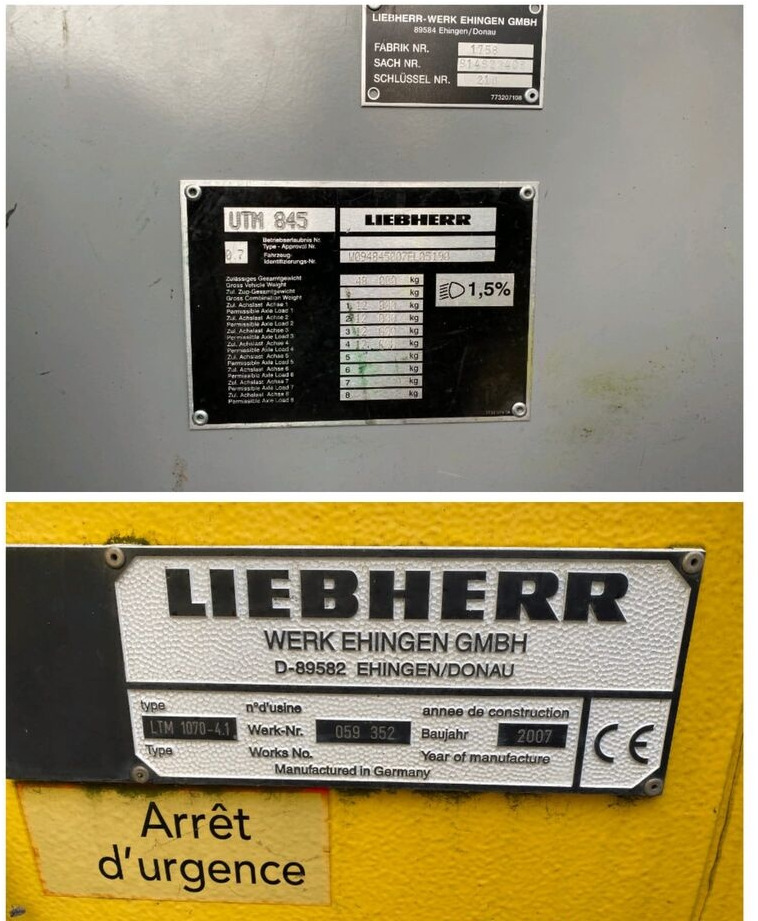 Mobilkran Liebherr LTM 1070/UTM 845: das Bild 10