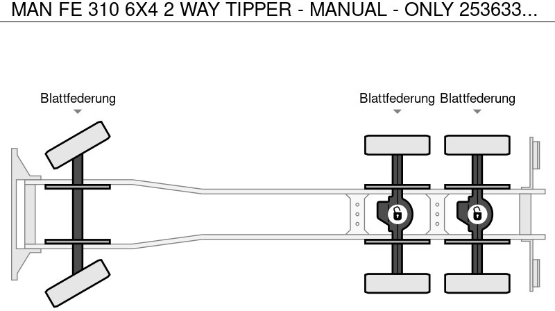 Kipper MAN FE 310 6X4 2 WAY TIPPER - MANUAL - ONLY 253633 KM: das Bild 17