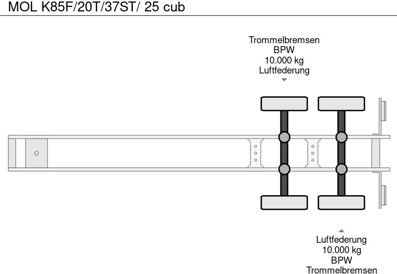 Kipper Auflieger MOL K85F/20T/37ST/ 25 cub: das Bild 8