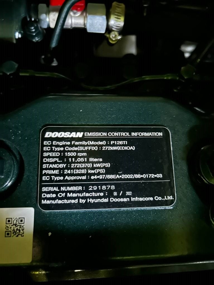 Doosan P126TI - 275 kVA Generator - DPX-15551  – Finanzierungsleasing Doosan P126TI - 275 kVA Generator - DPX-15551: das Bild 7