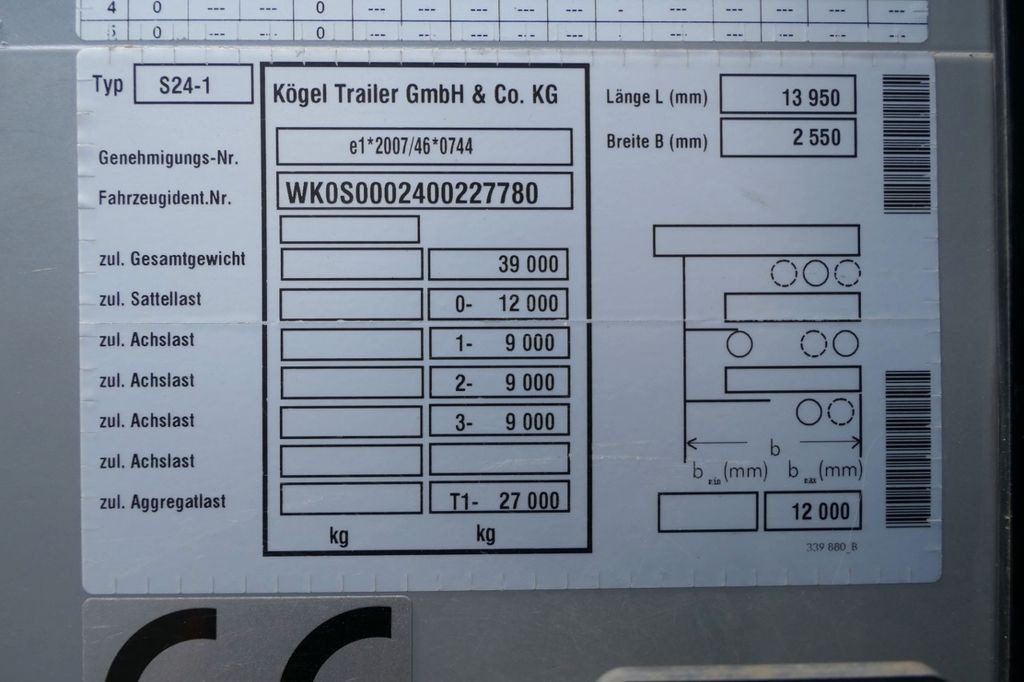 Planenauflieger Kögel FIRANKA STANDARD / 2018 ROK / SAF / OPONY 100 %: das Bild 18