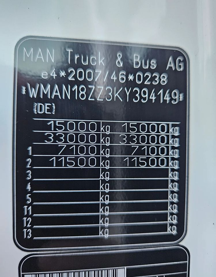 Plane LKW MAN TGM 15.290/E6/FIRANKA/BURTO-FIRANKA/SZKOŁA JAZDY/MAŁY ROZSTAW OSI/16PALET/WINDA/NISKI PRZEBIEG/2019/SERWISOWANY: das Bild 20