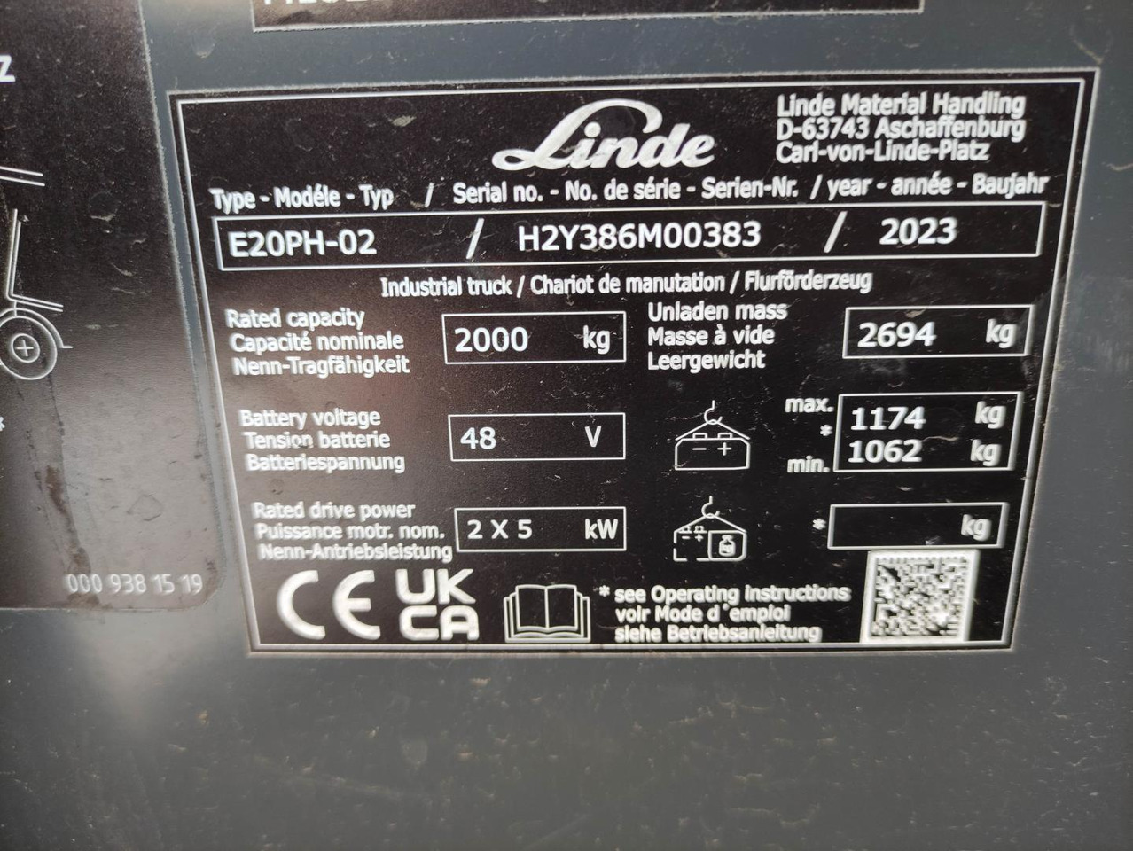 Elektrostapler Linde E20PH-02-EVO-386: das Bild 6