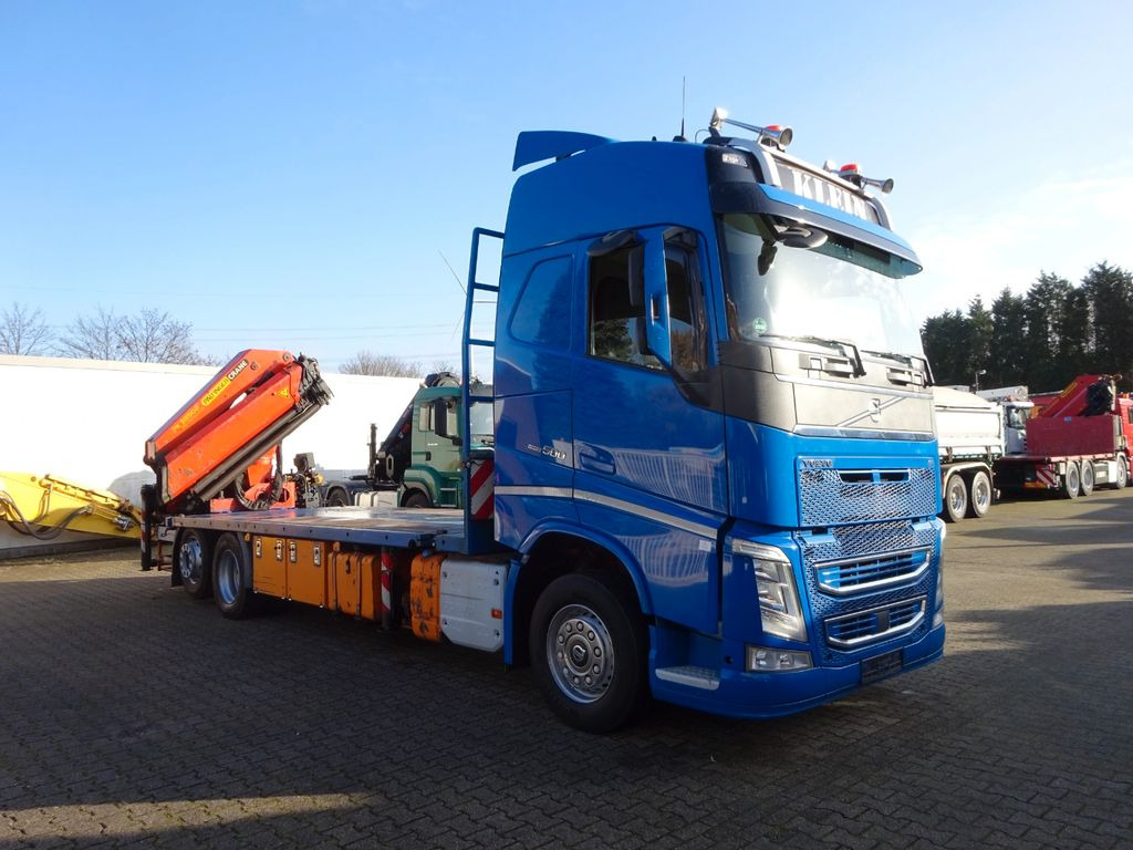 Autokran, Pritsche LKW Volvo FH 500 Container Pritsche + PK 38502 Kran: das Bild 18