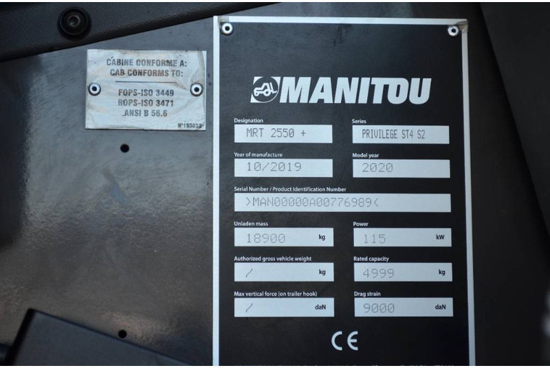 Teleskoplader Manitou MRT 2550: das Bild 7