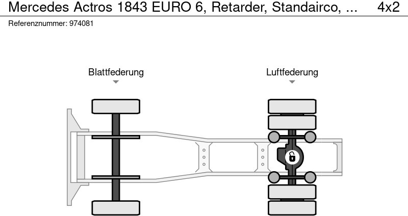 Sattelzugmaschine Mercedes-Benz Actros 1843 EURO 6, Retarder, Standairco, More units: das Bild 13