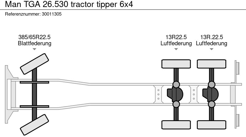 Kipper MAN TGA 26.530 tractor tipper 6x4: das Bild 14