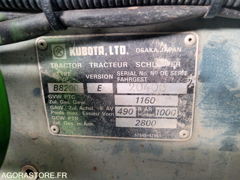 Traktor MINI TRACTEUR KUBOTA DIESEL - GS-772-MF - VIN 20403: das Bild 19