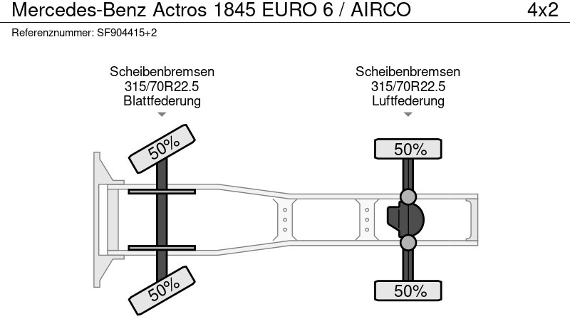 Sattelzugmaschine Mercedes-Benz Actros 1845 EURO 6 / AIRCO: das Bild 12