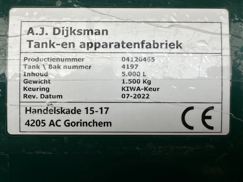 Lagertank A.J. Dijksman KIWA 5000 liter Dieseltank as New: das Bild 9