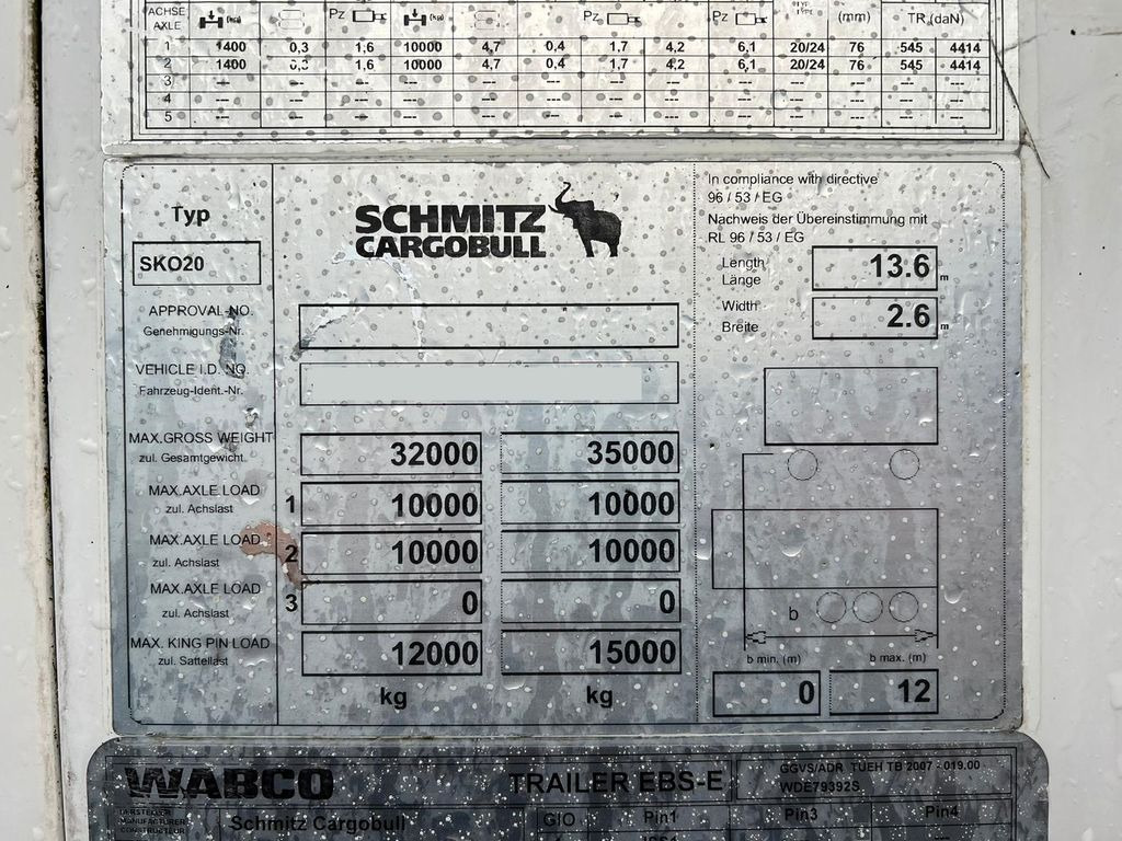 Schmitz Cargobull SKO24 * 2 ACHS * KOFFER * LIFT/LENKACHSE *LBW 2T  – Finanzierungsleasing Schmitz Cargobull SKO24 * 2 ACHS * KOFFER * LIFT/LENKACHSE *LBW 2T: das Bild 14