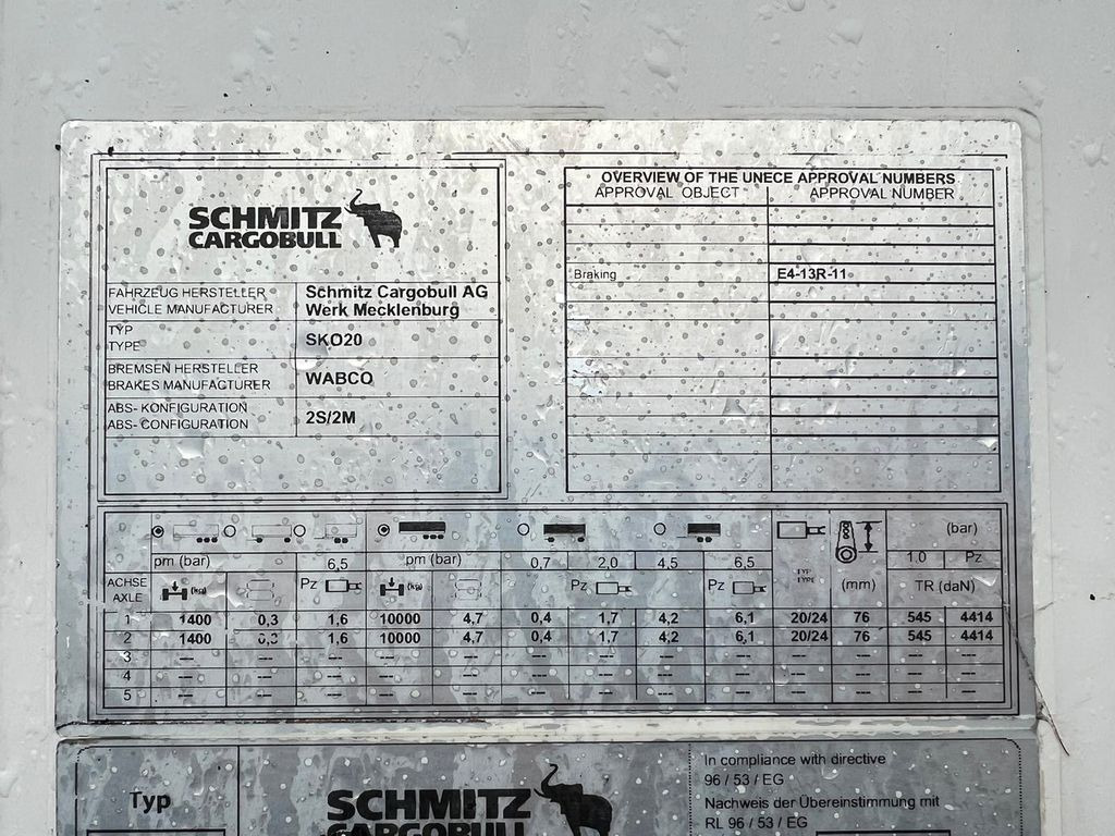 Schmitz Cargobull SKO24 * 2 ACHS * KOFFER * LIFT/LENKACHSE *LBW 2T  – Finanzierungsleasing Schmitz Cargobull SKO24 * 2 ACHS * KOFFER * LIFT/LENKACHSE *LBW 2T: das Bild 15