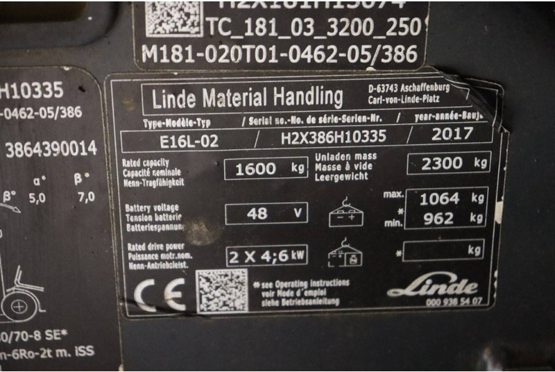 Elektrostapler Linde E16L-02: das Bild 17